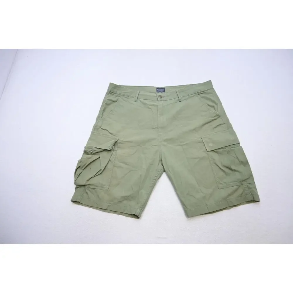Levis Cargo Shorts Rugged Work Wear Green Baggy Loose Mens Size 38